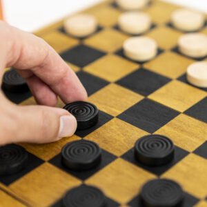 Alternative view of Wooden Draughts